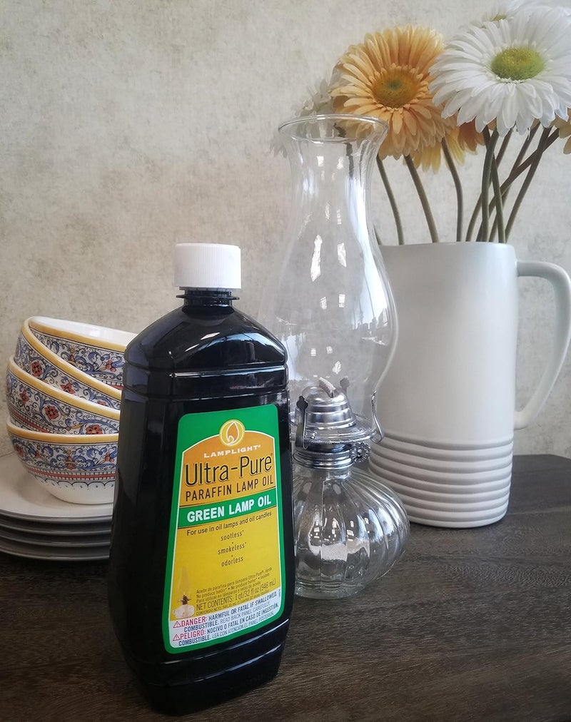 Lamplight Ultra-Pure Green Lamp Oil - 32 oz Liquid Paraffin Oil for Indoor Use, Sootless, Smokeless, and Odorless - Image 2